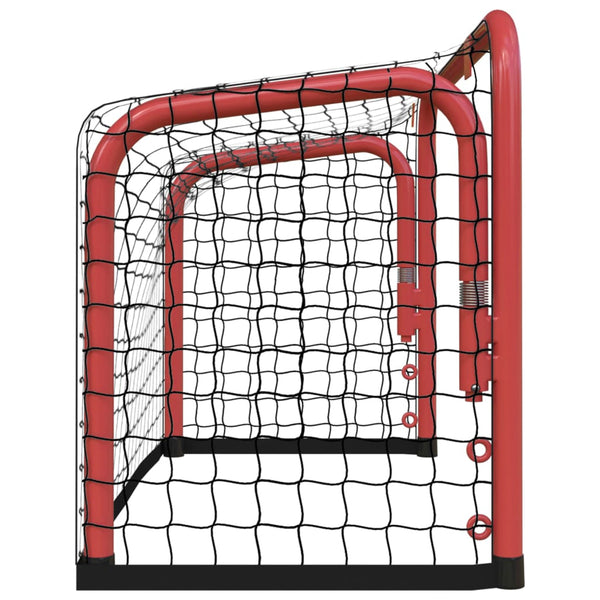 Vidaxl Hockey Goal With Net Red And Black 68X32x47 Cm Steel Polyester Other Sports