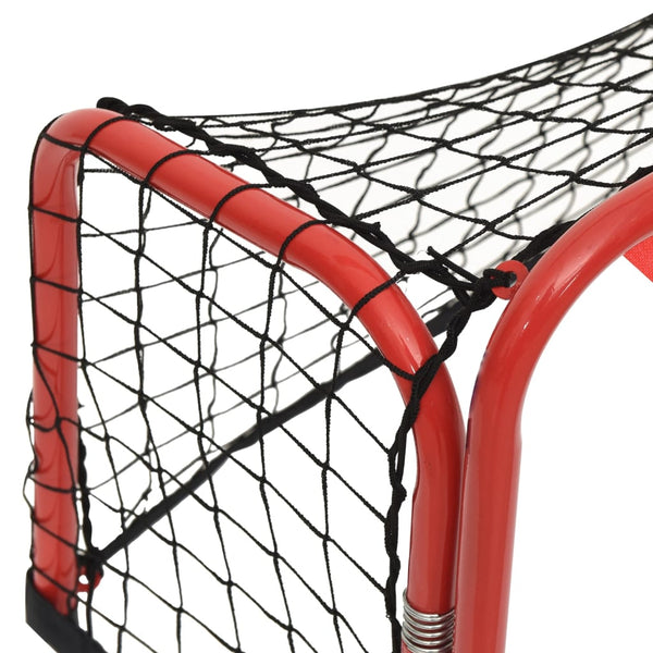 Vidaxl Hockey Goal With Net Red And Black 68X32x47 Cm Steel Polyester Other Sports