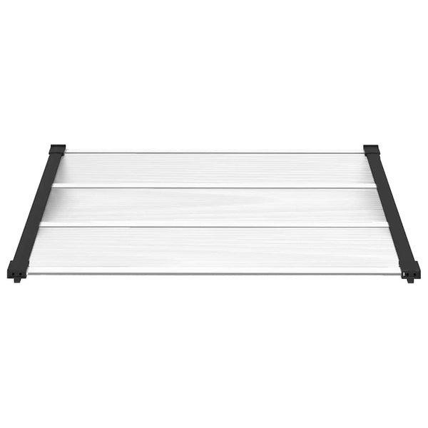 Vidaxl Door Canopy Black And Transparent 122X90 Cm Polycarbonate Awning & Canopy Parts