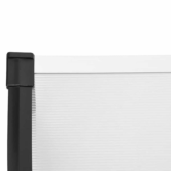 Vidaxl Door Canopy Black And Transparent 122X90 Cm Polycarbonate Awning & Canopy Parts