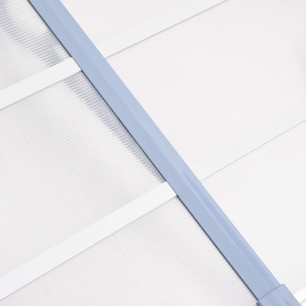 Door Canopy Grey And Transparent 122X90 Cm Polycarbonate