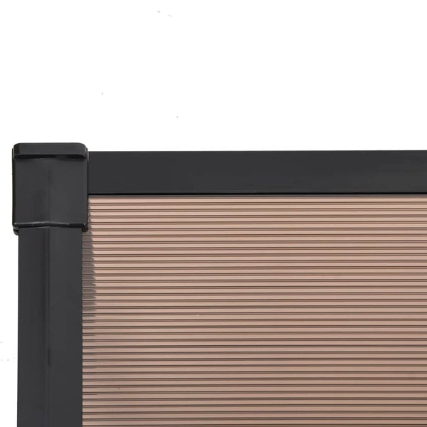 Door Canopy Black 152.5X90 Cm Polycarbonate