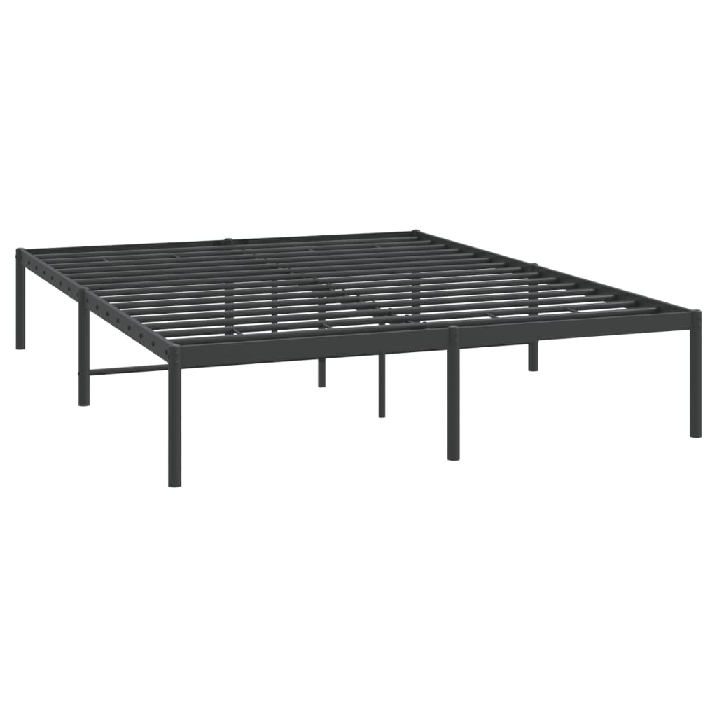 Metal Bed Frame Black 153X203 Cm Queen Queen Bed Frames