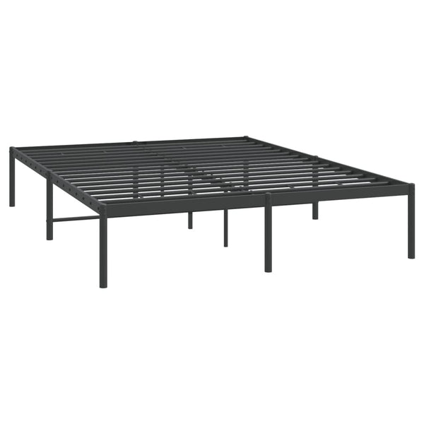 Metal Bed Frame Black 153X203 Cm Queen Queen Bed Frames