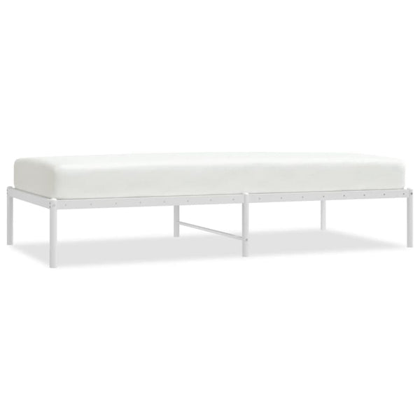 Metal Bed Frame White 92X187 Cm Single Single Bed Frames