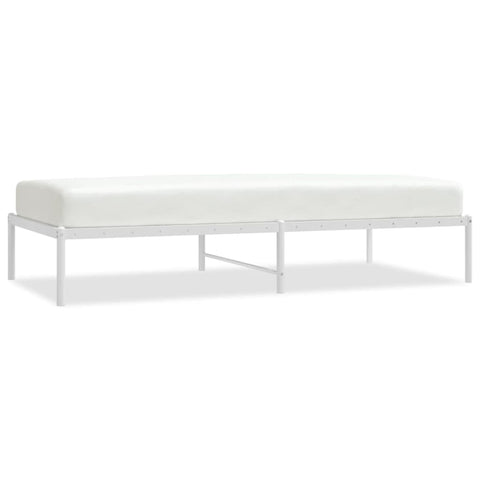 Metal Bed Frame White 92X187 Cm Single Single Bed Frames