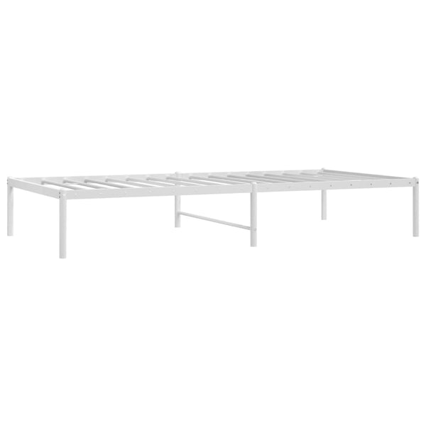 Metal Bed Frame White 92X187 Cm Single Single Bed Frames