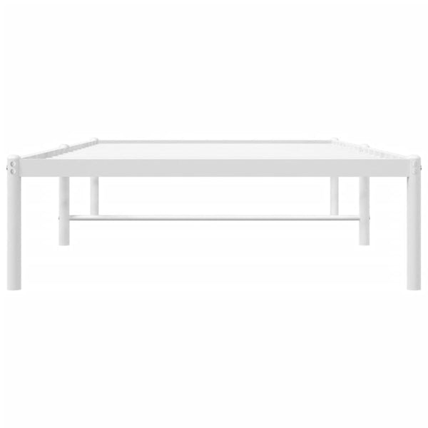 Metal Bed Frame White 92X187 Cm Single Single Bed Frames