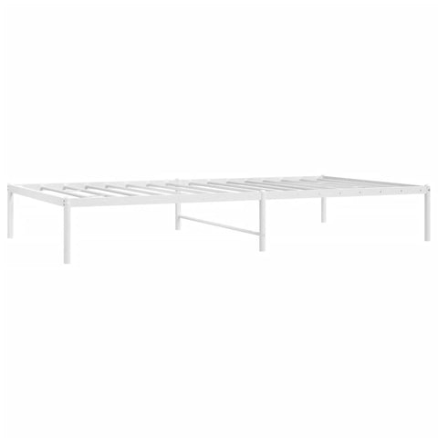 Metal Bed Frame White 107X203 Cm Single Bed Frames