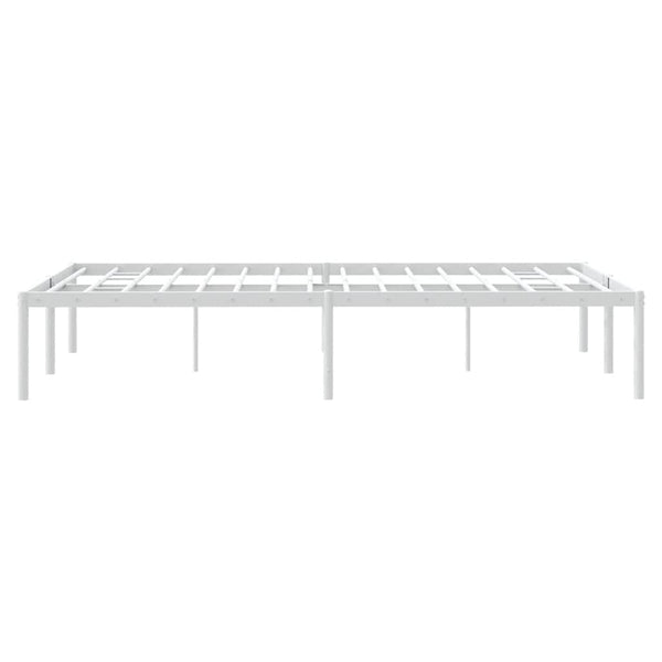 Metal Bed Frame White 137X187 Cm Double Queen Bed Frames