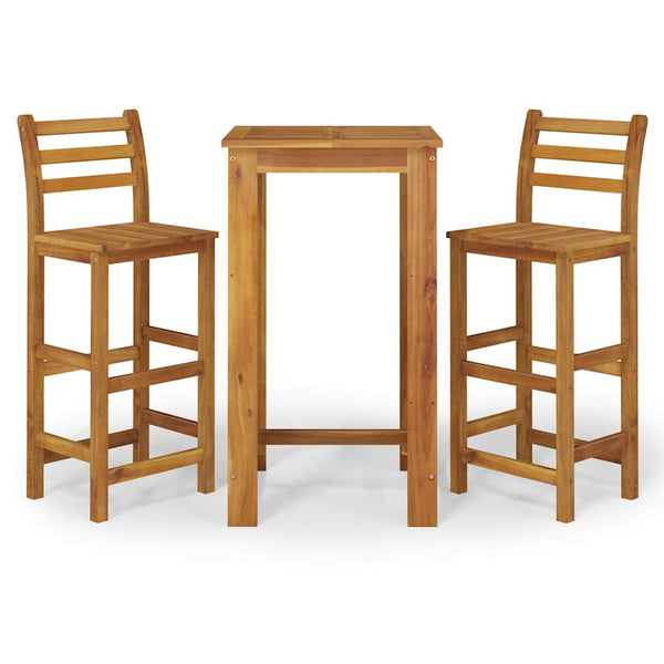 Vidaxl 3 Piece Garden Bar Set Solid Wood Acacia Other Patio & Garden Furniture
