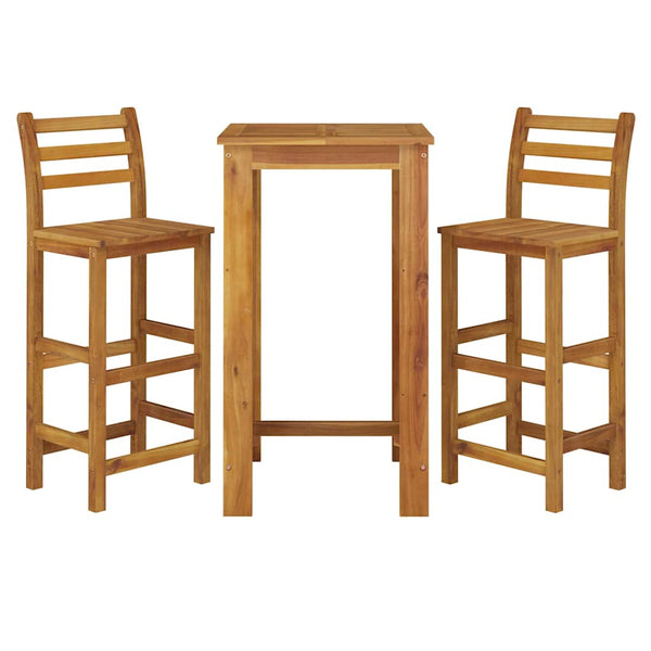 Vidaxl 3 Piece Garden Bar Set Solid Wood Acacia Other Patio & Garden Furniture