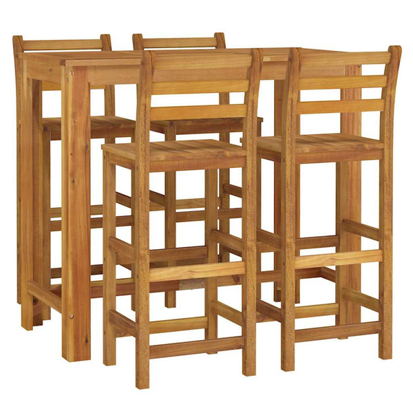 Vidaxl 5 Piece Garden Bar Set Solid Wood Acacia Other Patio & Garden Furniture