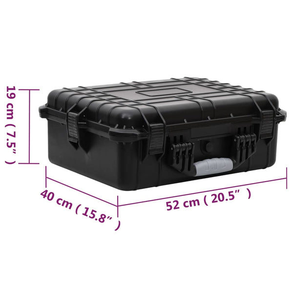 Flight Case Black 52X40x19 Cm Pp Camera Cases Bags & Covers
