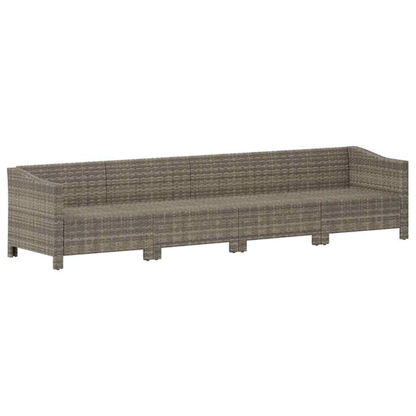 Vidaxl 4 Piece Garden Lounge Set With Cushions Grey Poly Rattan Other Patio & Garden Furniture