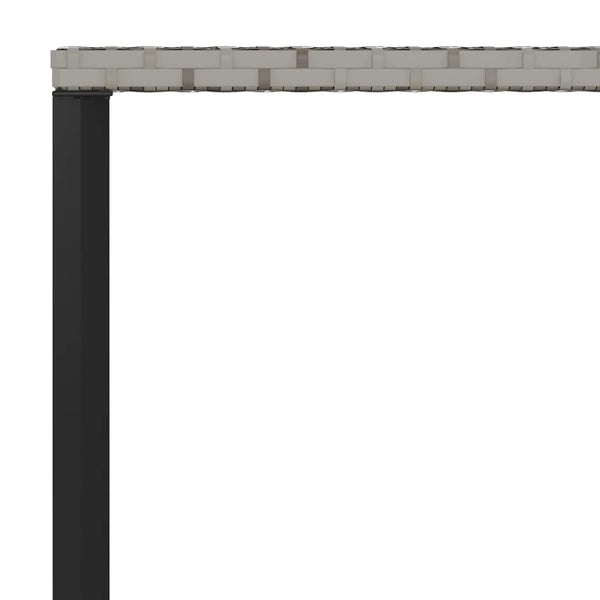 2 Piece Garden Dining Set With Cushions Grey Poly Rattan Outdoor Dining Sets