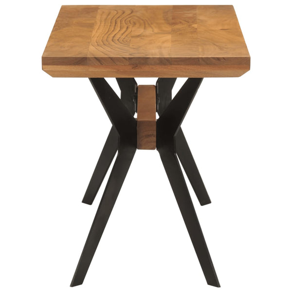 Dining Bench 110X40x46 Cm Solid Wood Acacia And Steel Benches