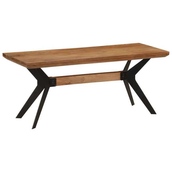 Dining Bench 110X40x46 Cm Solid Wood Acacia And Steel Benches