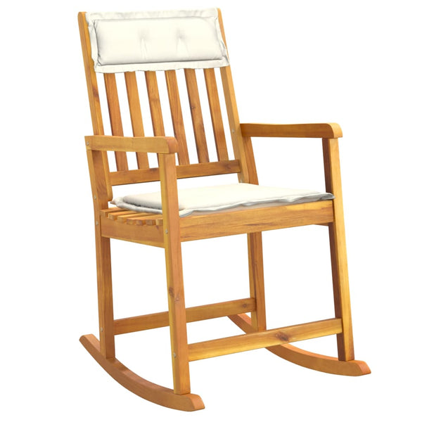Rocking Chair With Cushions Solid Wood Acacia Chairs