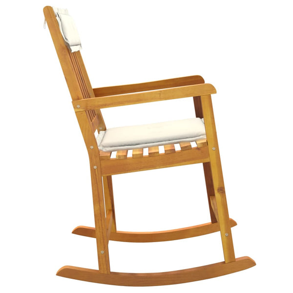 Rocking Chair With Cushions Solid Wood Acacia Chairs