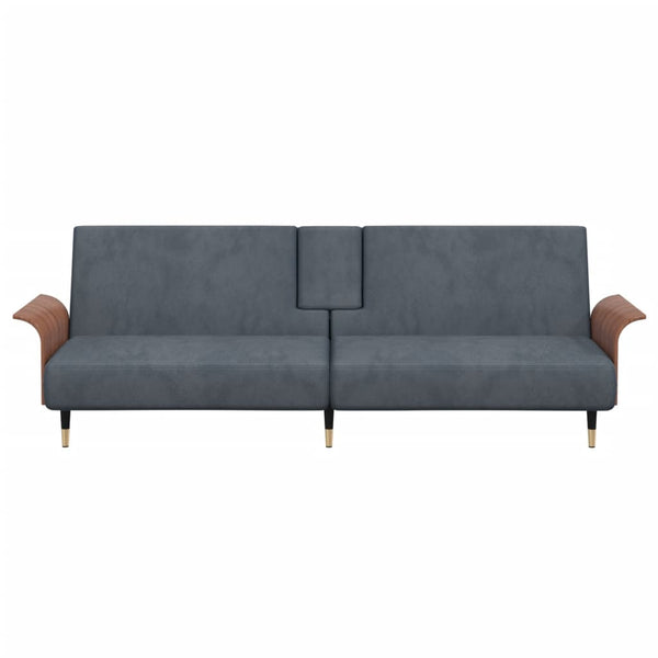 Sofa Bed With Cup Holders Dark Grey Velvet Sofa Beds