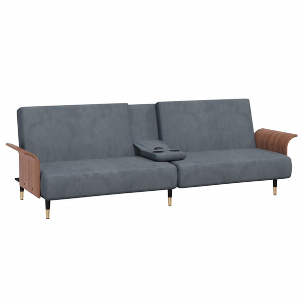 Sofa Bed With Cup Holders Dark Grey Velvet Sofa Beds