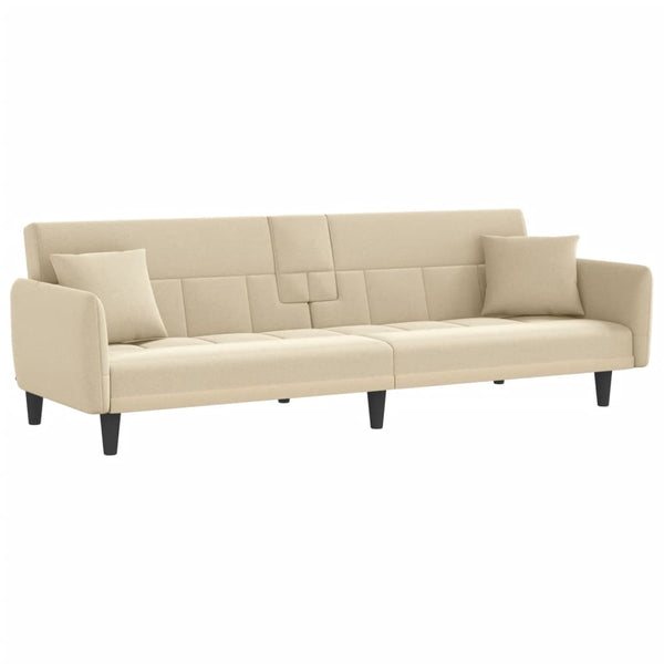 Sofa Bed With Cup Holders Cream Fabric Sofa Beds