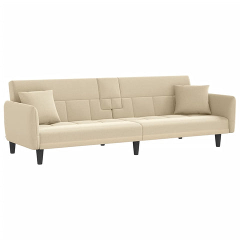 Sofa Bed With Cup Holders Cream Fabric Sofa Beds