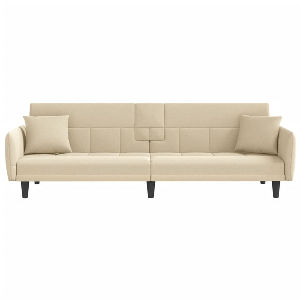 Sofa Bed With Cup Holders Cream Fabric Sofa Beds