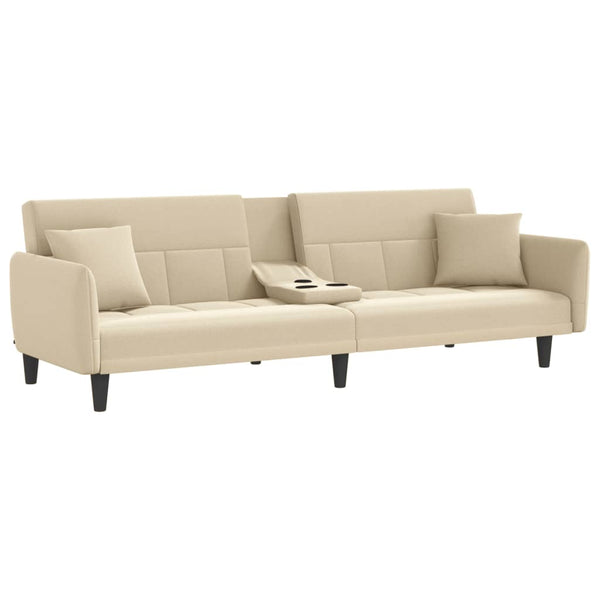 Sofa Bed With Cup Holders Cream Fabric Sofa Beds
