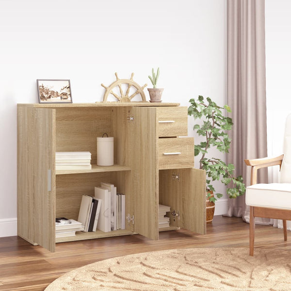 Sideboard Sonoma Oak 91X29.5X75 Cm Engineered Wood Sideboards & Buffets