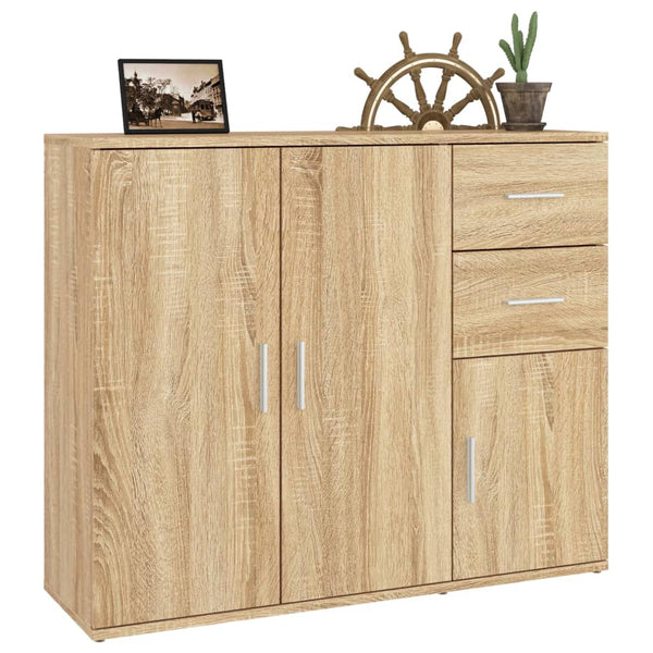 Sideboard Sonoma Oak 91X29.5X75 Cm Engineered Wood Sideboards & Buffets