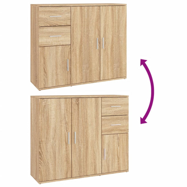 Sideboard Sonoma Oak 91X29.5X75 Cm Engineered Wood Sideboards & Buffets