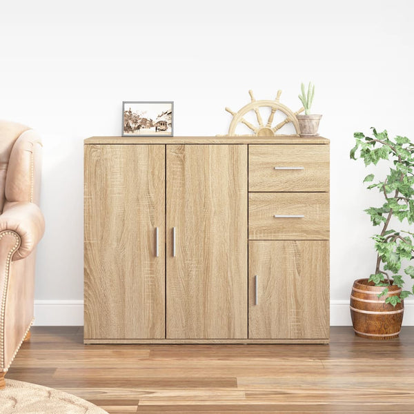Sideboard Sonoma Oak 91X29.5X75 Cm Engineered Wood Sideboards & Buffets