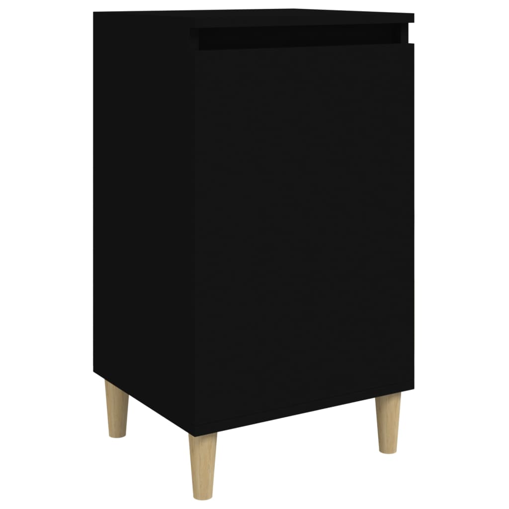 Bedside Cabinet Black 40X35x70 Cm Engineered Wood Bedside Tables