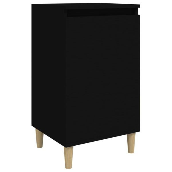 Bedside Cabinet Black 40X35x70 Cm Engineered Wood Bedside Tables