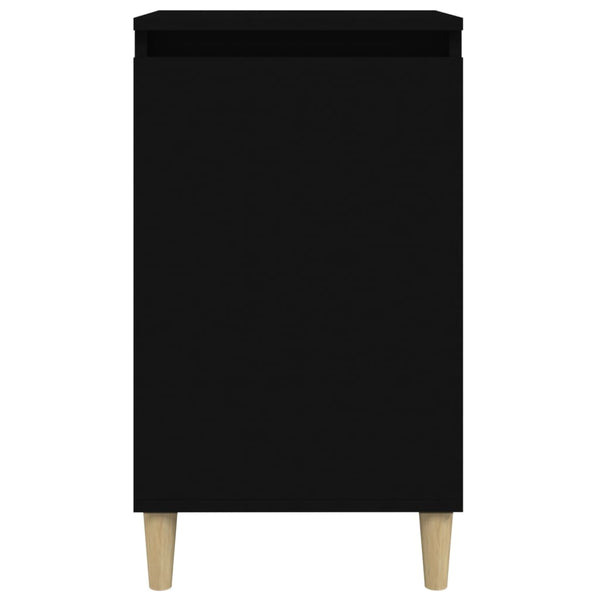 Bedside Cabinet Black 40X35x70 Cm Engineered Wood Bedside Tables