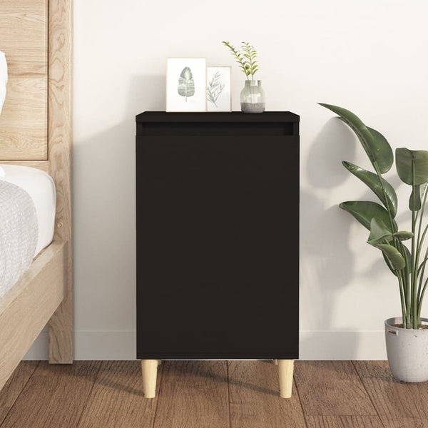 Bedside Cabinet Black 40X35x70 Cm Engineered Wood Bedside Tables