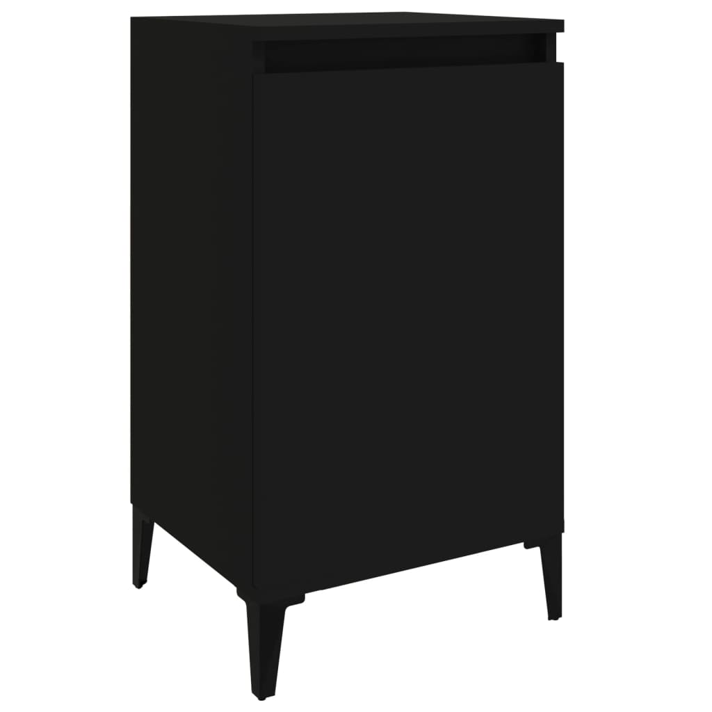 Bedside Cabinet Black 40X35x70 Cm Engineered Wood Bedside Tables