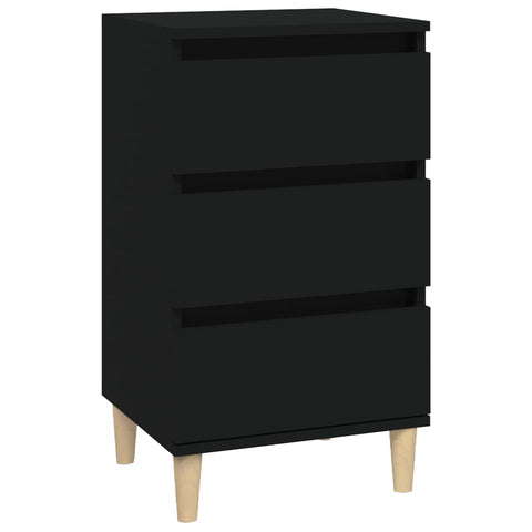 Bedside Cabinet Black 40X35x70 Cm Engineered Wood Bedside Tables