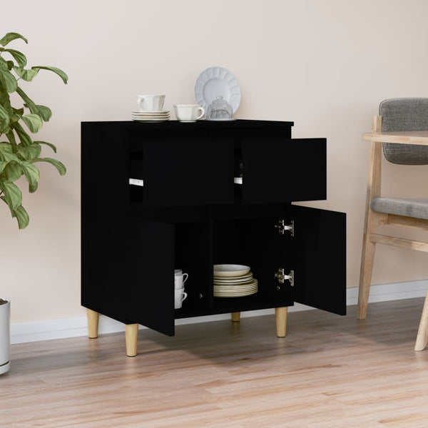 Sideboard Black 60X35x70 Cm Engineered Wood Sideboards & Buffets