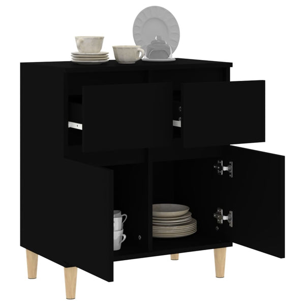 Sideboard Black 60X35x70 Cm Engineered Wood Sideboards & Buffets