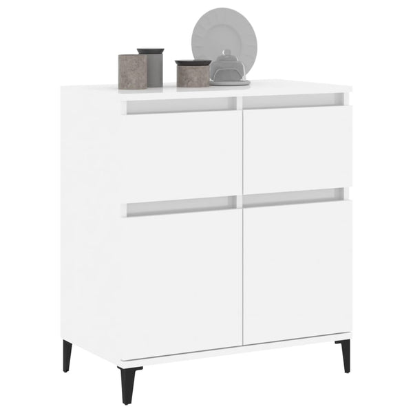 Sideboard High Gloss White 60X35x70 Cm Engineered Wood Sideboards & Buffets