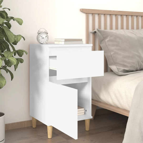 Bedside Cabinets 2 Pcs White 40X35x70 Cm Bedside Tables