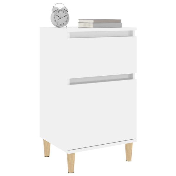 Bedside Cabinets 2 Pcs High Gloss White 40X35x70 Cm Bedside Tables