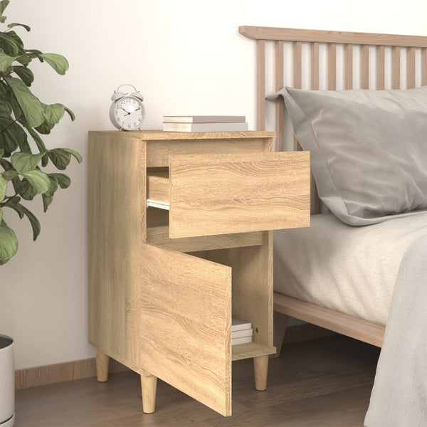 Vidaxl Bedside Cabinets 2 Pcs Sonoma Oak 40X35x70 Cm Bedside Tables