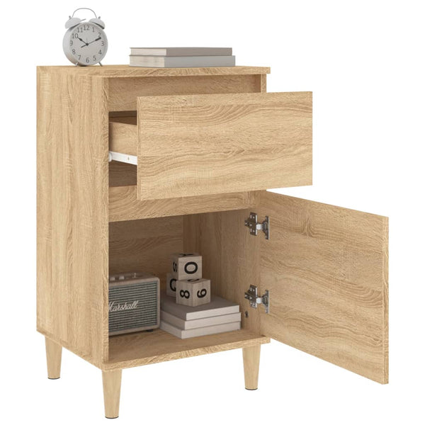 Vidaxl Bedside Cabinets 2 Pcs Sonoma Oak 40X35x70 Cm Bedside Tables