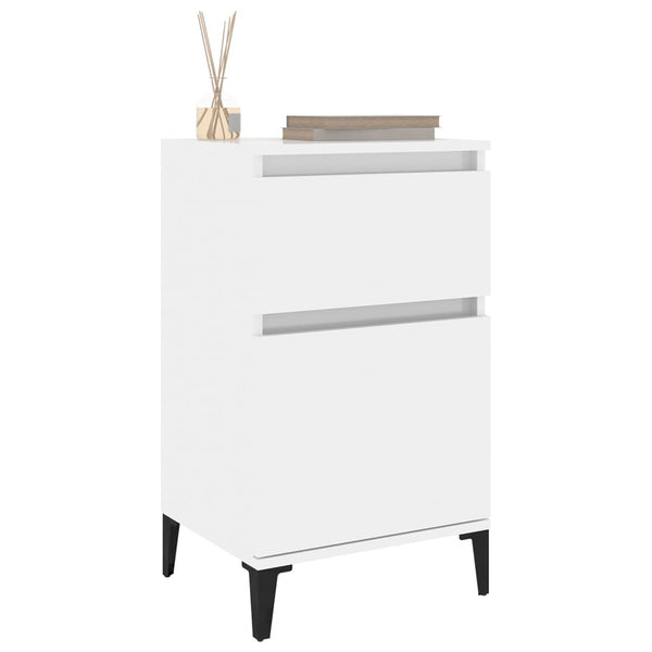 Bedside Cabinets 2 Pcs High Gloss White 40X35x70 Cm Bedside Tables