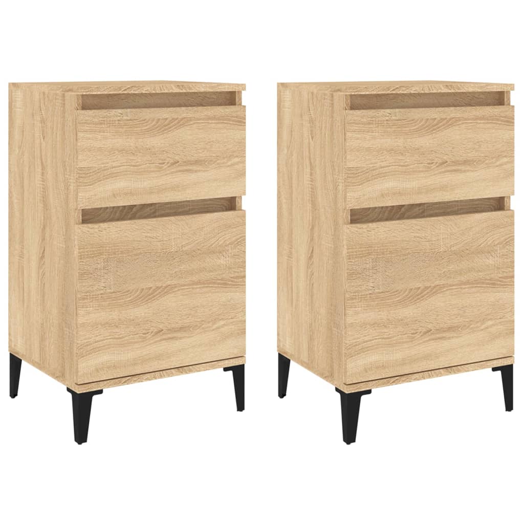 Bedside Cabinets 2 Pcs Sonoma Oak 40X35x70 Cm Bedside Tables