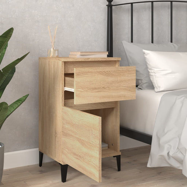 Bedside Cabinets 2 Pcs Sonoma Oak 40X35x70 Cm Bedside Tables